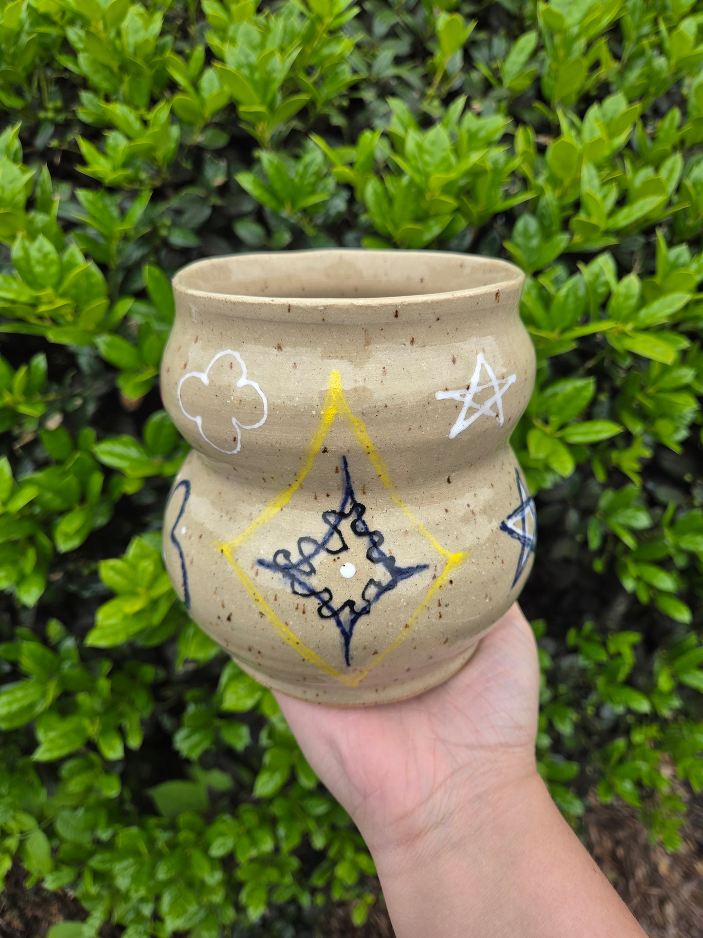Quirky Primary Pattern Bubble Vase