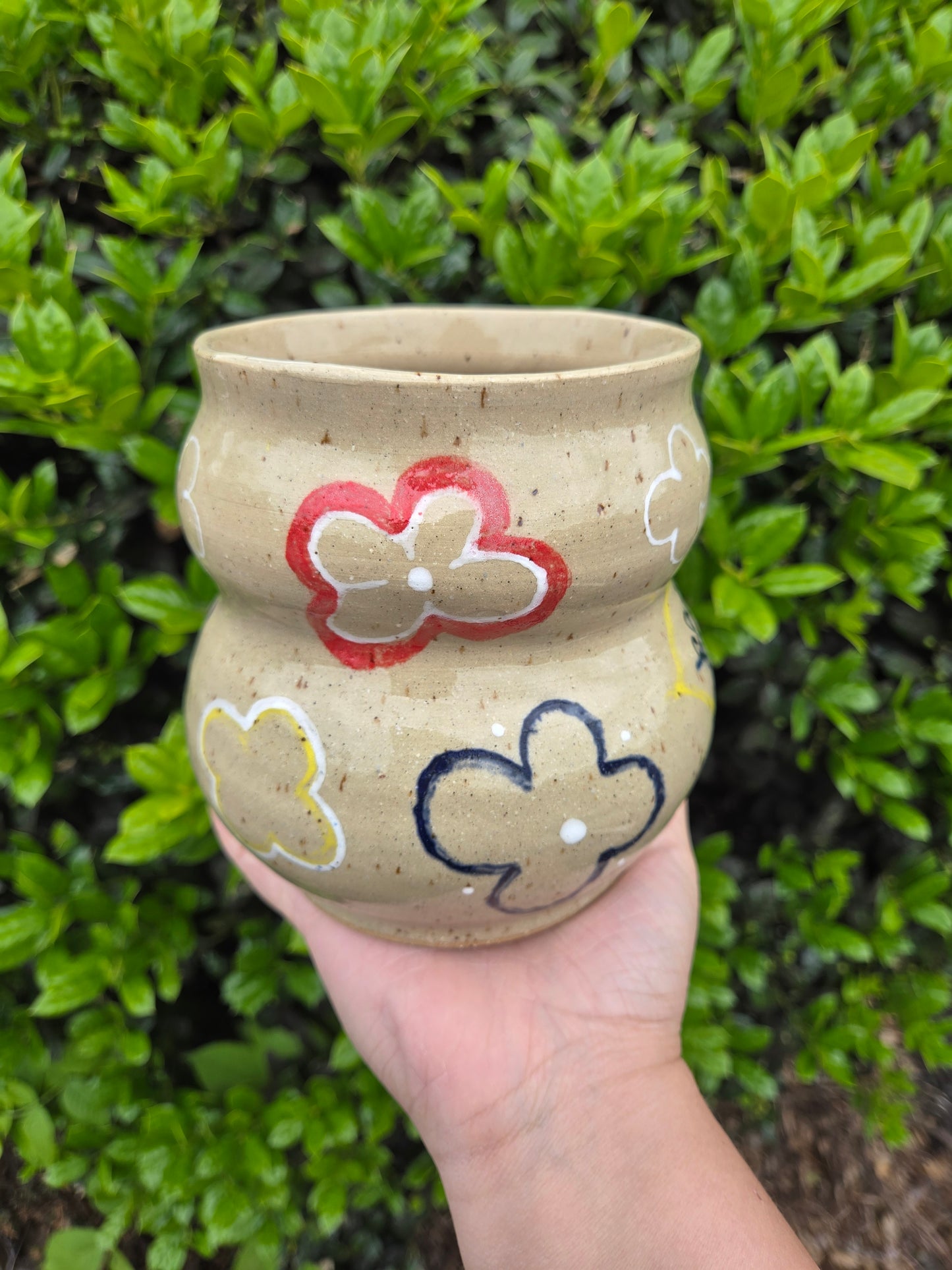 Quirky Primary Pattern Bubble Vase