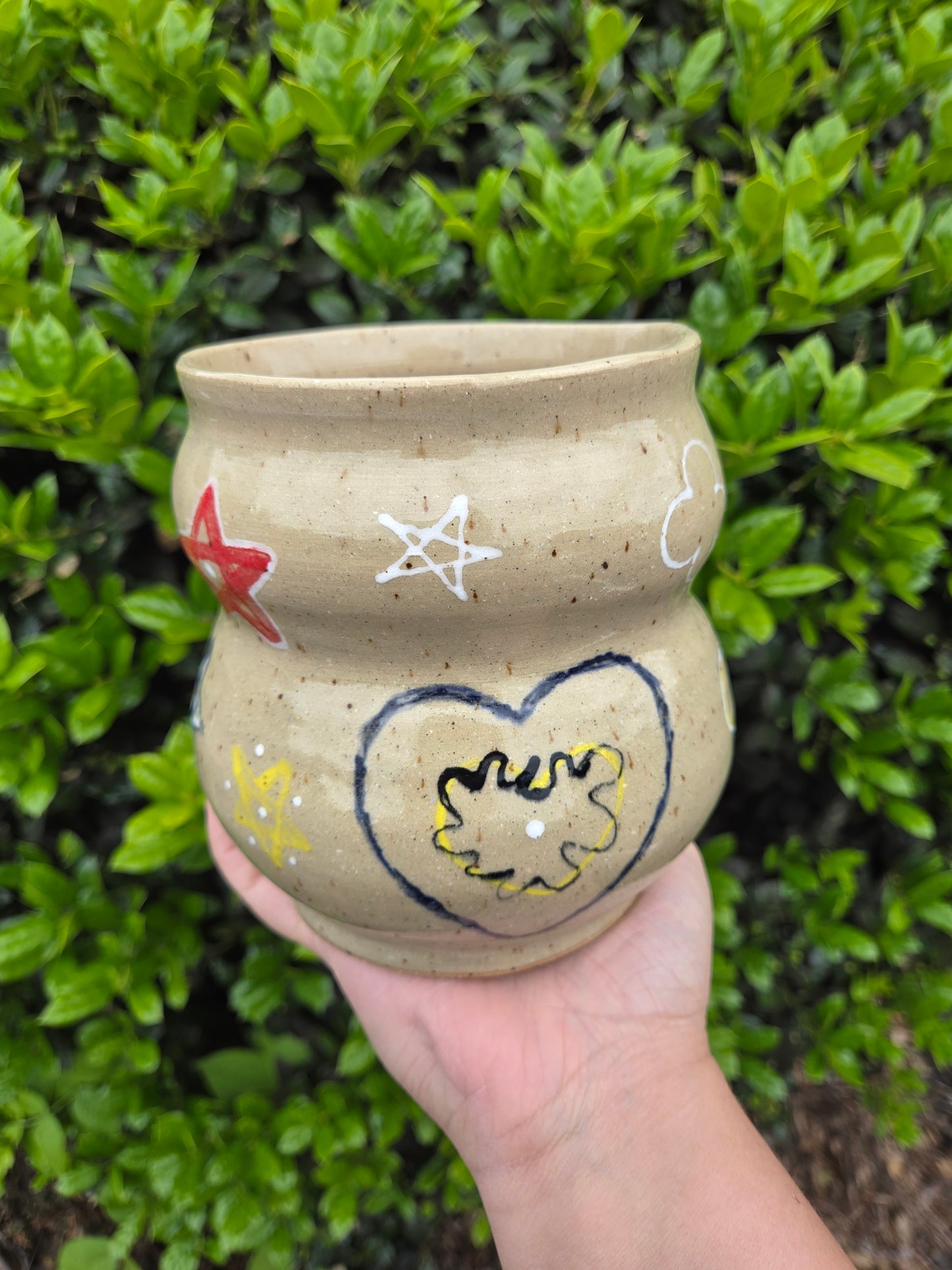 Quirky Primary Pattern Bubble Vase