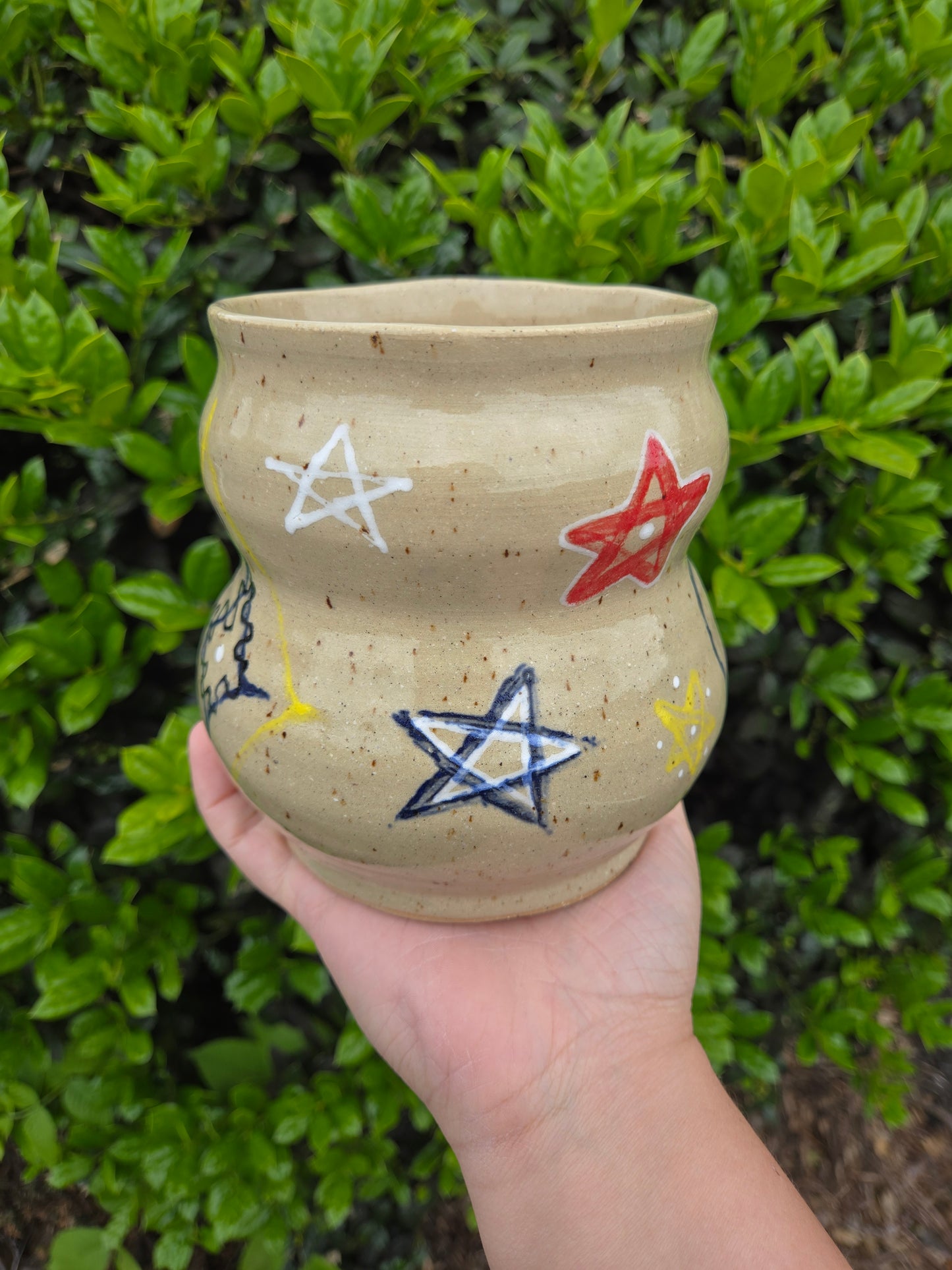 Quirky Primary Pattern Bubble Vase