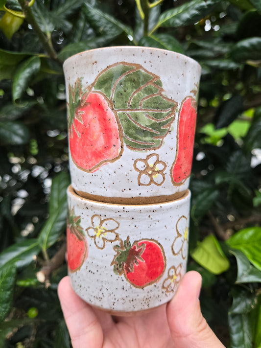 Summer Strawberry Stacking Cups  (Set A)
