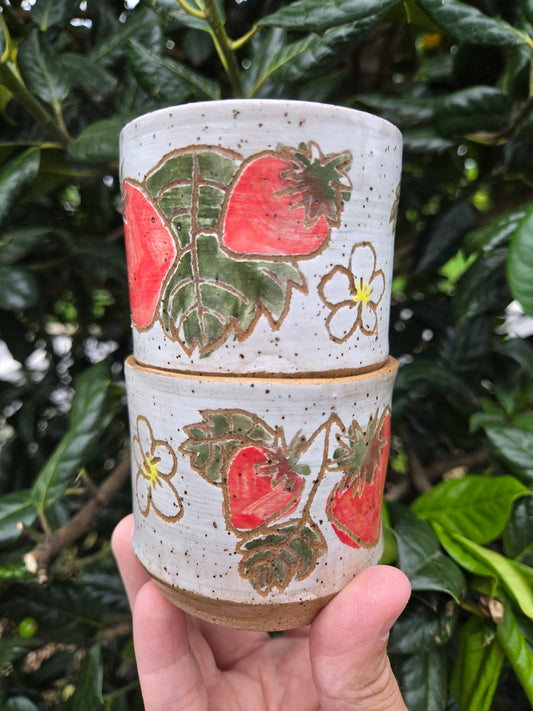 Summer Strawberry Stacking Cups  (Set B)