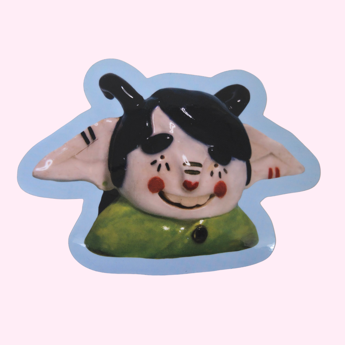 Vinyl Glossy Color Ceramic Sculpture Stickers
