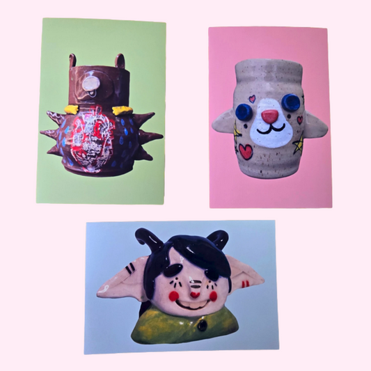 Ceramic Critters Original Art Prints