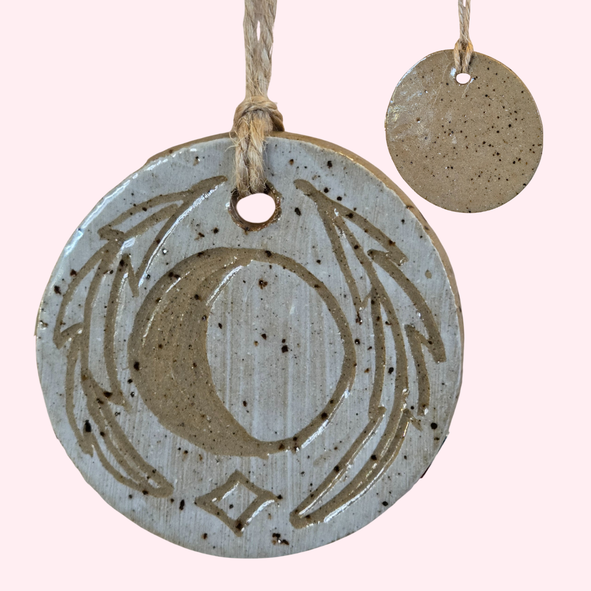 Winter Forest Moon Circle Ornament #1