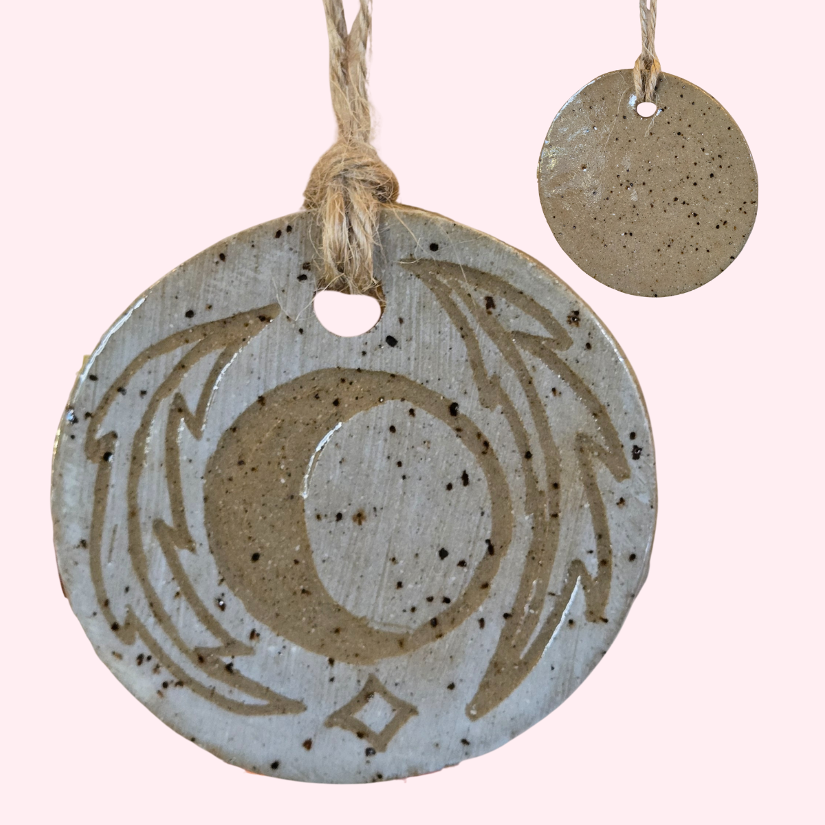 Winter Forest Moon Circle Ornament #2