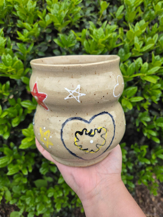 Quirky Primary Pattern Bubble Vase