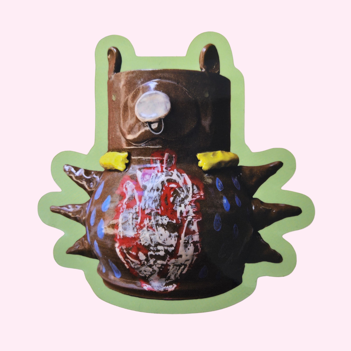 Vinyl Glossy Color Ceramic Sculpture Stickers