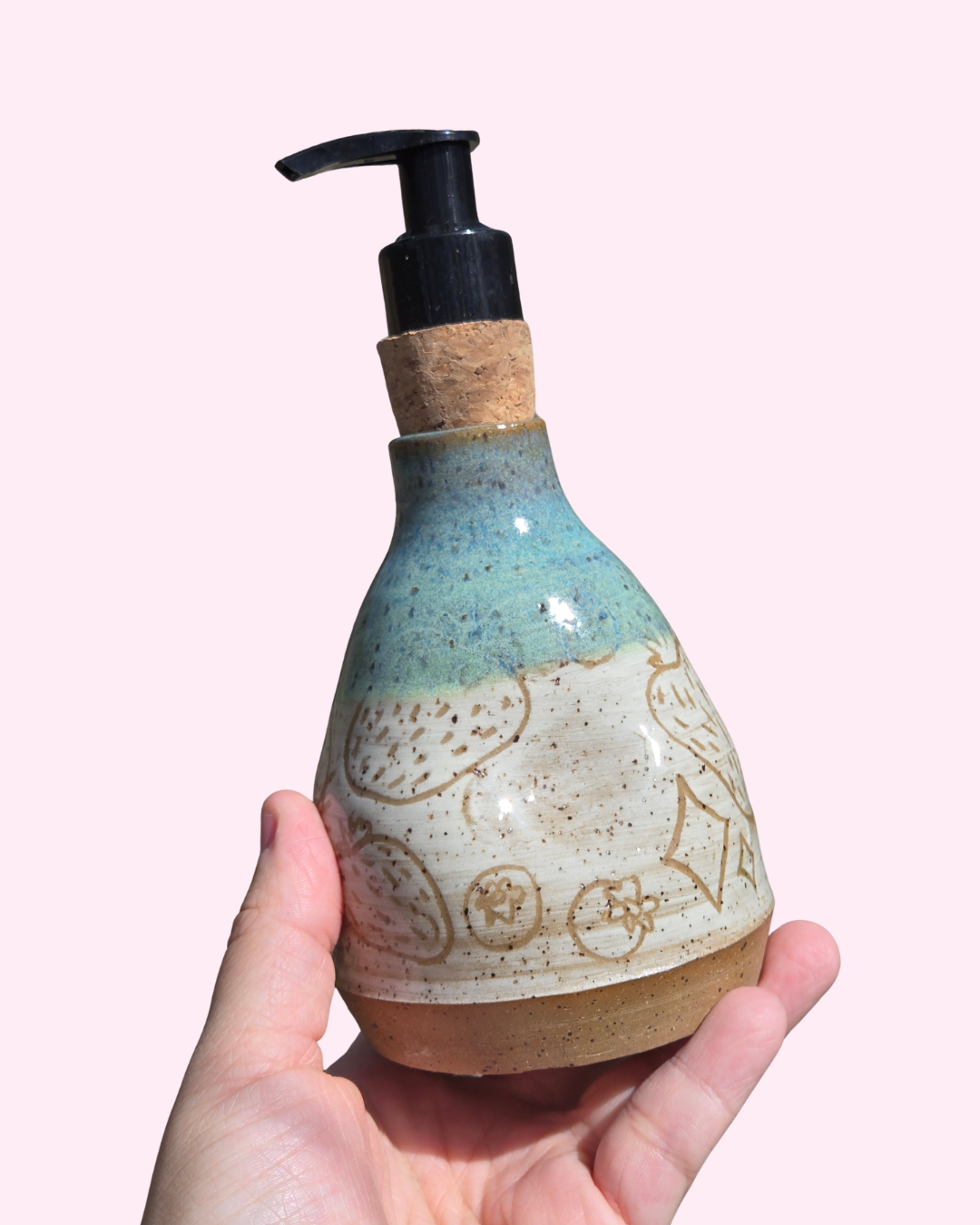 Spring Bunny and Berries Soap Dispenser