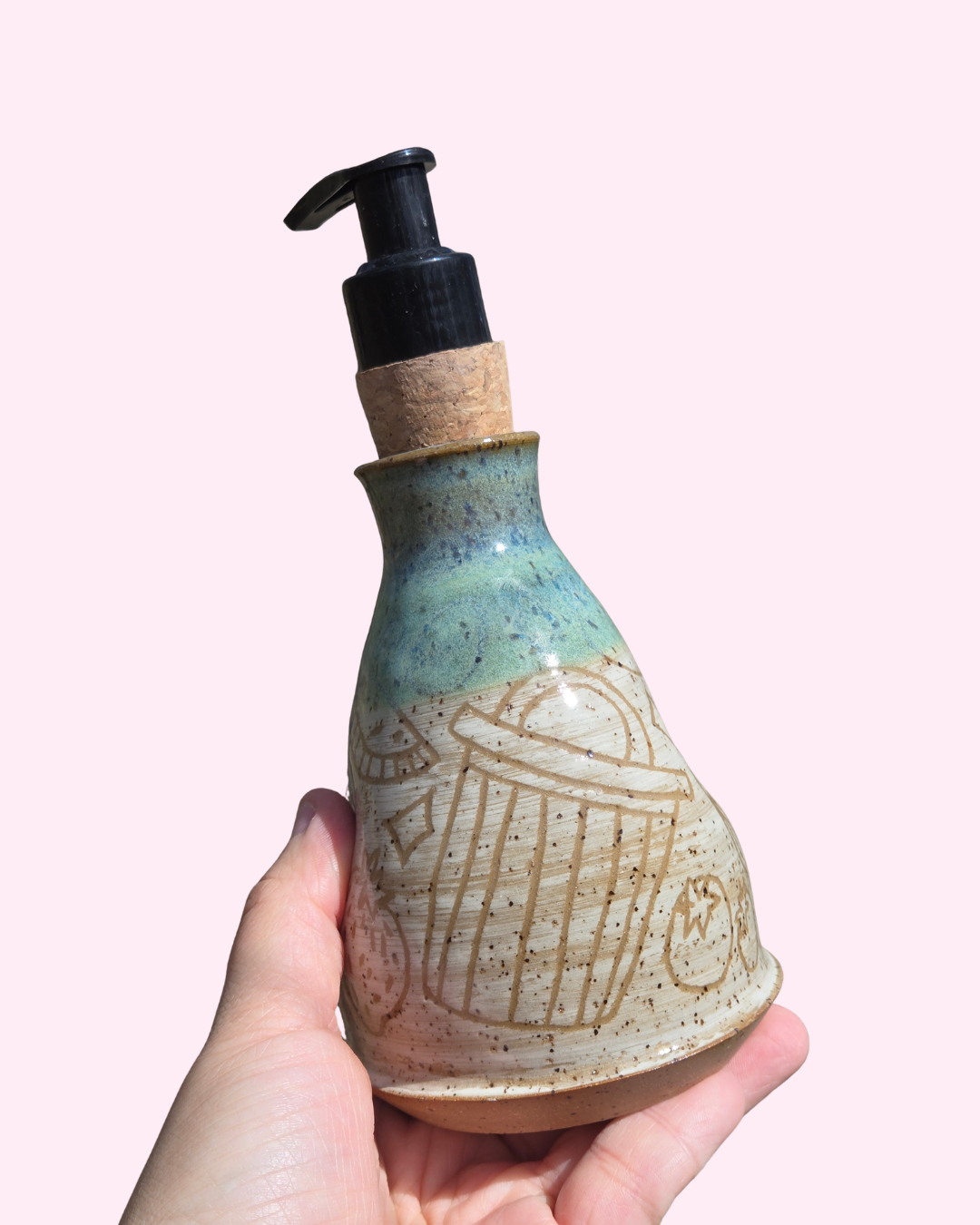Spring Raccoon and Treats Soap Dispenser