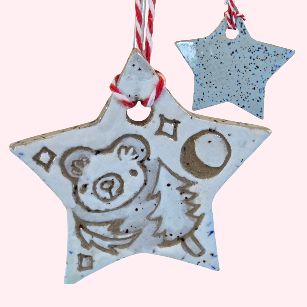 Bear Winter Forest Critter Star Ornament