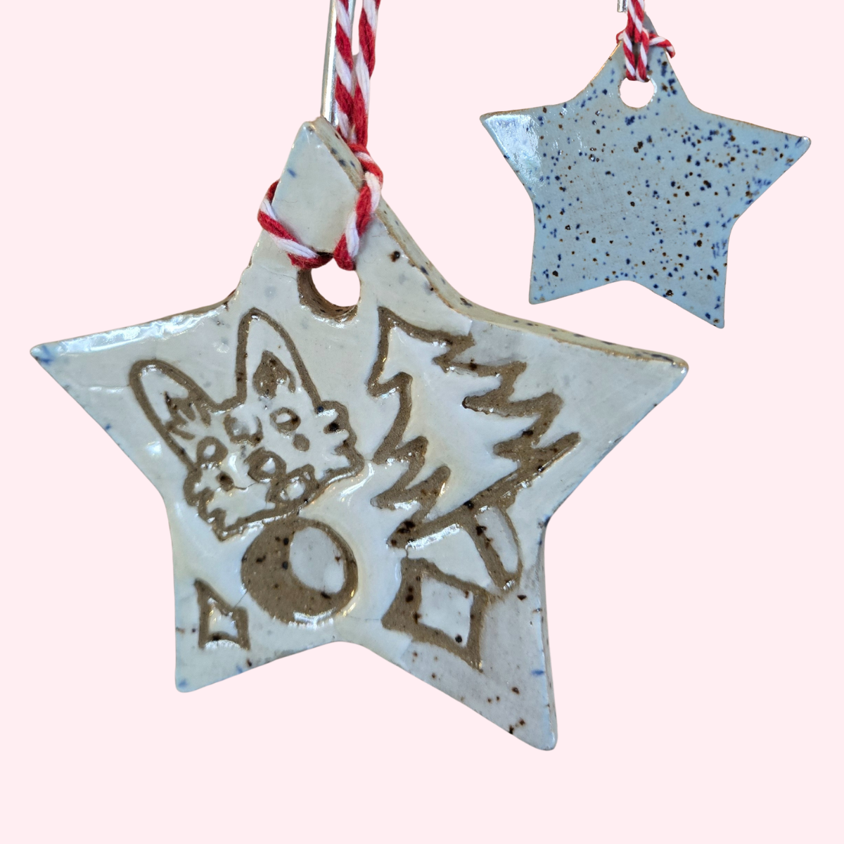 Wolf Winter Forest Critter Star Ornament